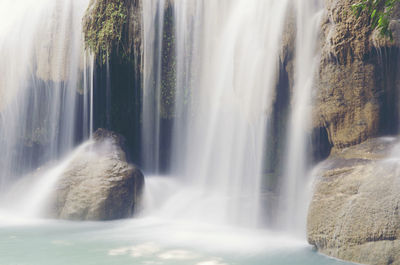 Scenic view of waterfall