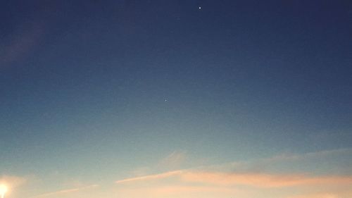 Low angle view of moon in sky