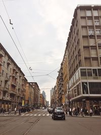 City street with buildings in background