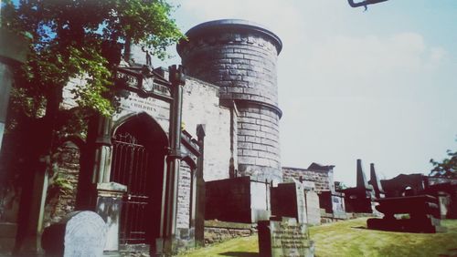 Low angle view of built structure against the sky