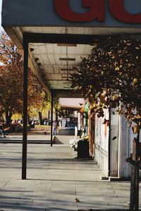 Sidewalk by building in city