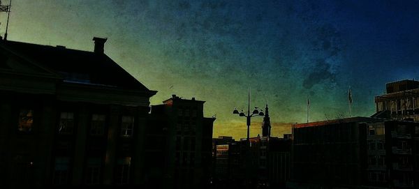 Low angle view of buildings against sky