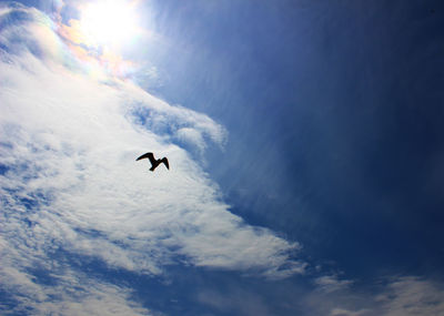 Low angle view of cloudy sky