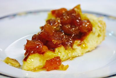 Close-up of served food