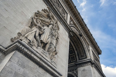 Low angle view of statue