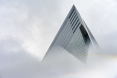 Low angle view of modern building against sky