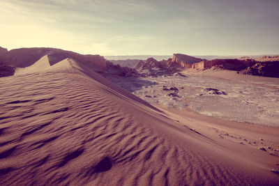 Scenic view of desert against sky