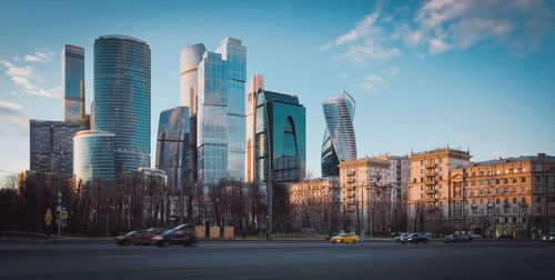 Modern cityscape against sky