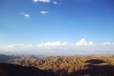 Scenic view of dramatic landscape against sky