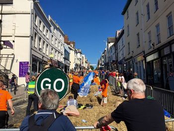 Crowd in city