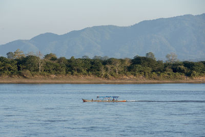 Scenic view of lake against mountains