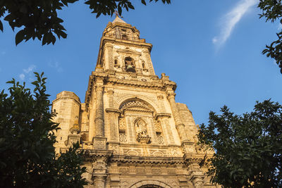 Low angle view of church against sky