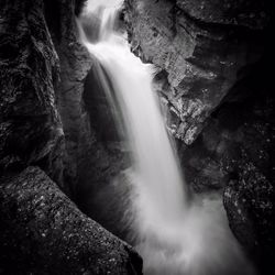 Scenic view of waterfall
