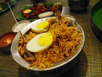 Close-up of food served in bowl