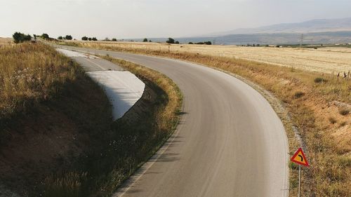 Road passing through landscape