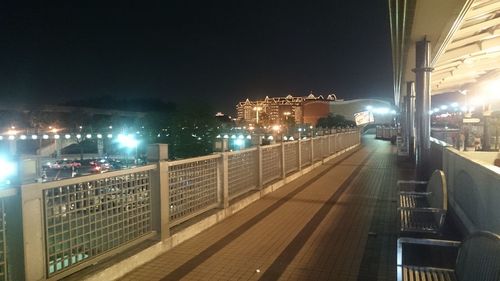 Illuminated street light at night