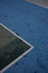 High angle view of zebra crossing on swimming pool