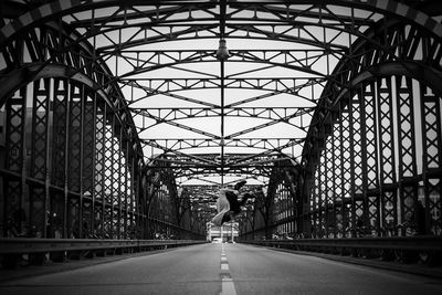 Road passing through bridge