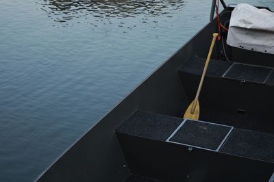 High angle view of pier on lake