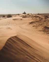 Scenic view of desert against sky