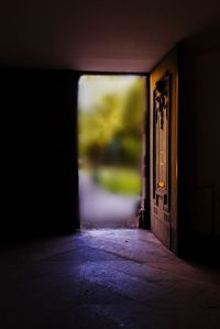 Empty corridor of building