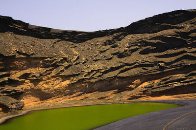 Scenic view of mountains against clear sky