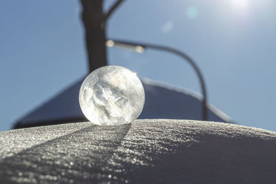 Close-up of crystal ball