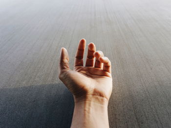 Close-up of human hand