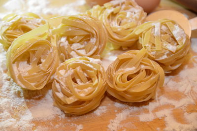 Close-up of pasta on table