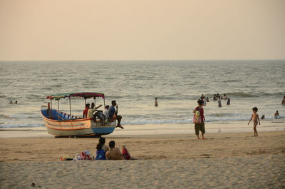 Group of people on beach