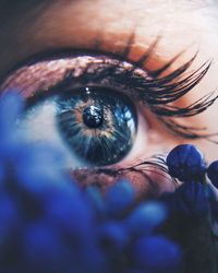 Cropped image of woman eye looking away