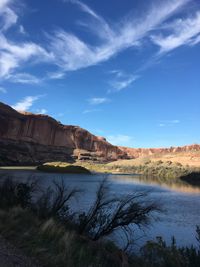 Scenic view of river against sky