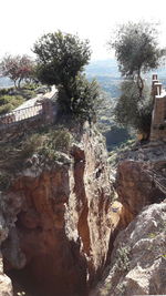 View of rock formation against the sky