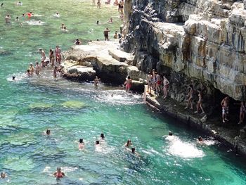 People enjoying in water