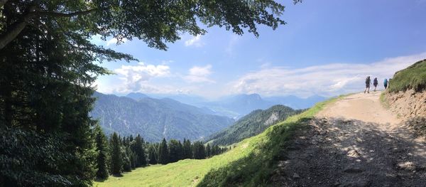 Panoramic view of mountains against sky