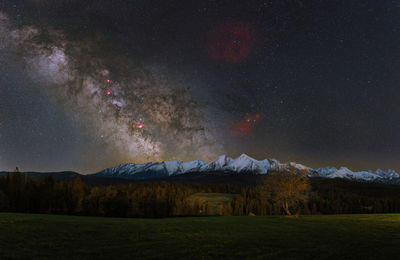 Milky way over tatry mountains