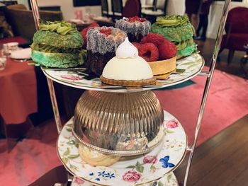 Variety of cake on table