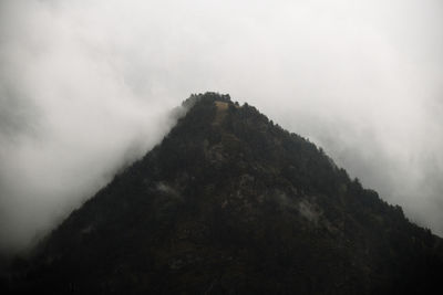 Low angle view of mountain against sky