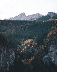 Scenic view of mountain range against sky
