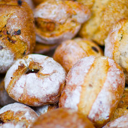 High angle view of bread