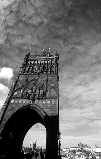 Low angle view of bridge against sky