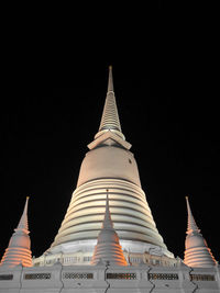 Low angle view of pagoda against sky