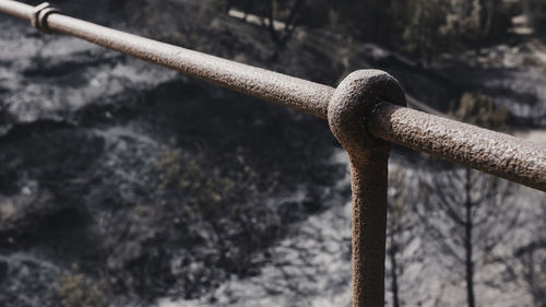 Close-up of old rusty pipe