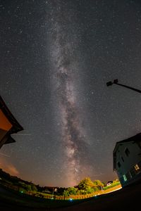 Scenic view of sea against sky at night