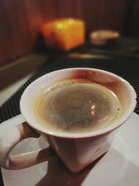 Close-up of drink on table