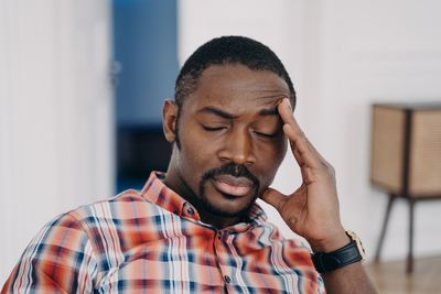 Young man looking away