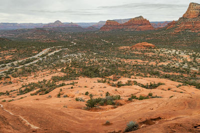 Views of red rock buttes and formations within coconino national forest in sedona 