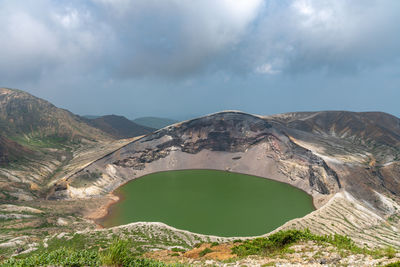 Scenic view of mountain against sky