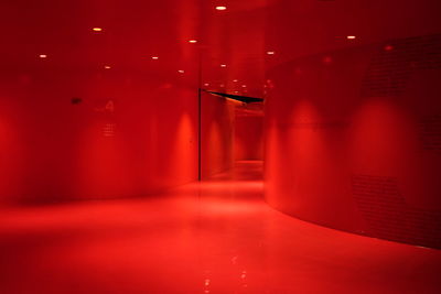 Close-up of illuminated lights at night