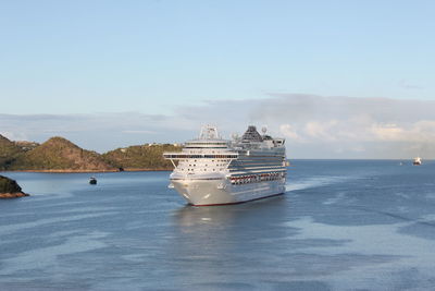 View of ship in sea